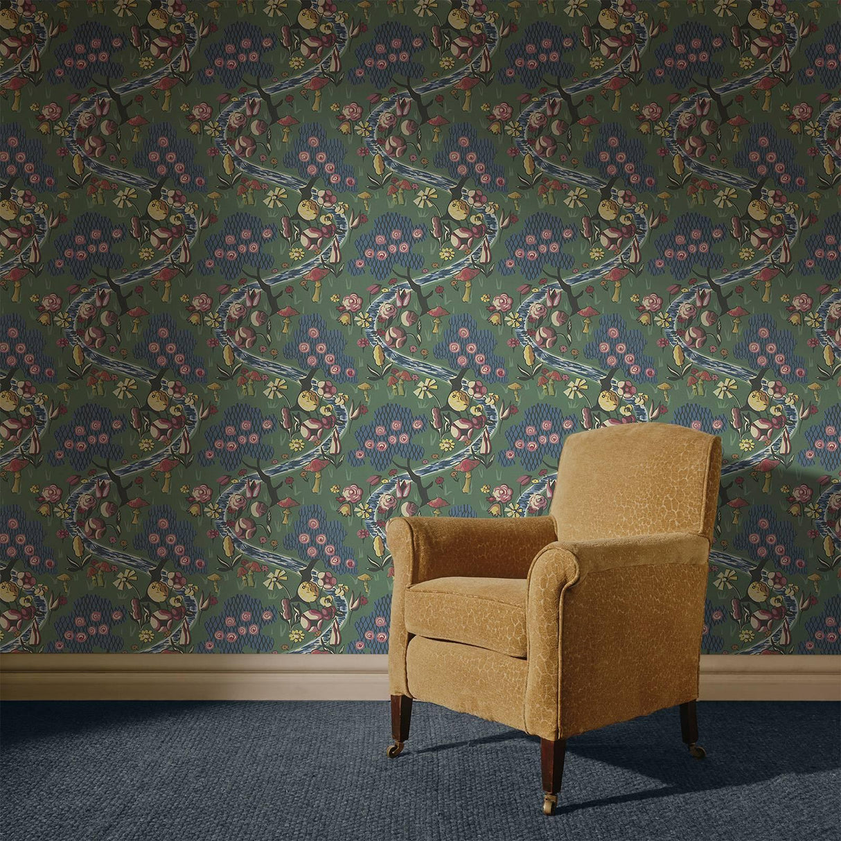 House of Hackney LONDON FIELDS Wallpaper - Nephrite (9'10" - full height)