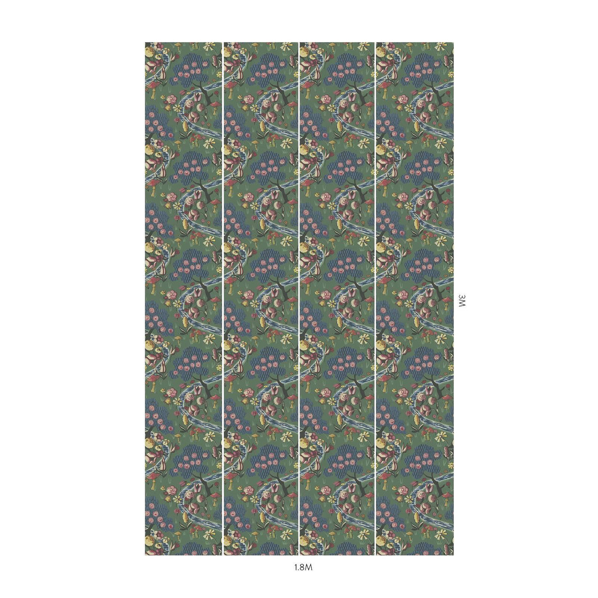 House of Hackney LONDON FIELDS Wallpaper - Nephrite (9'10" - full height)