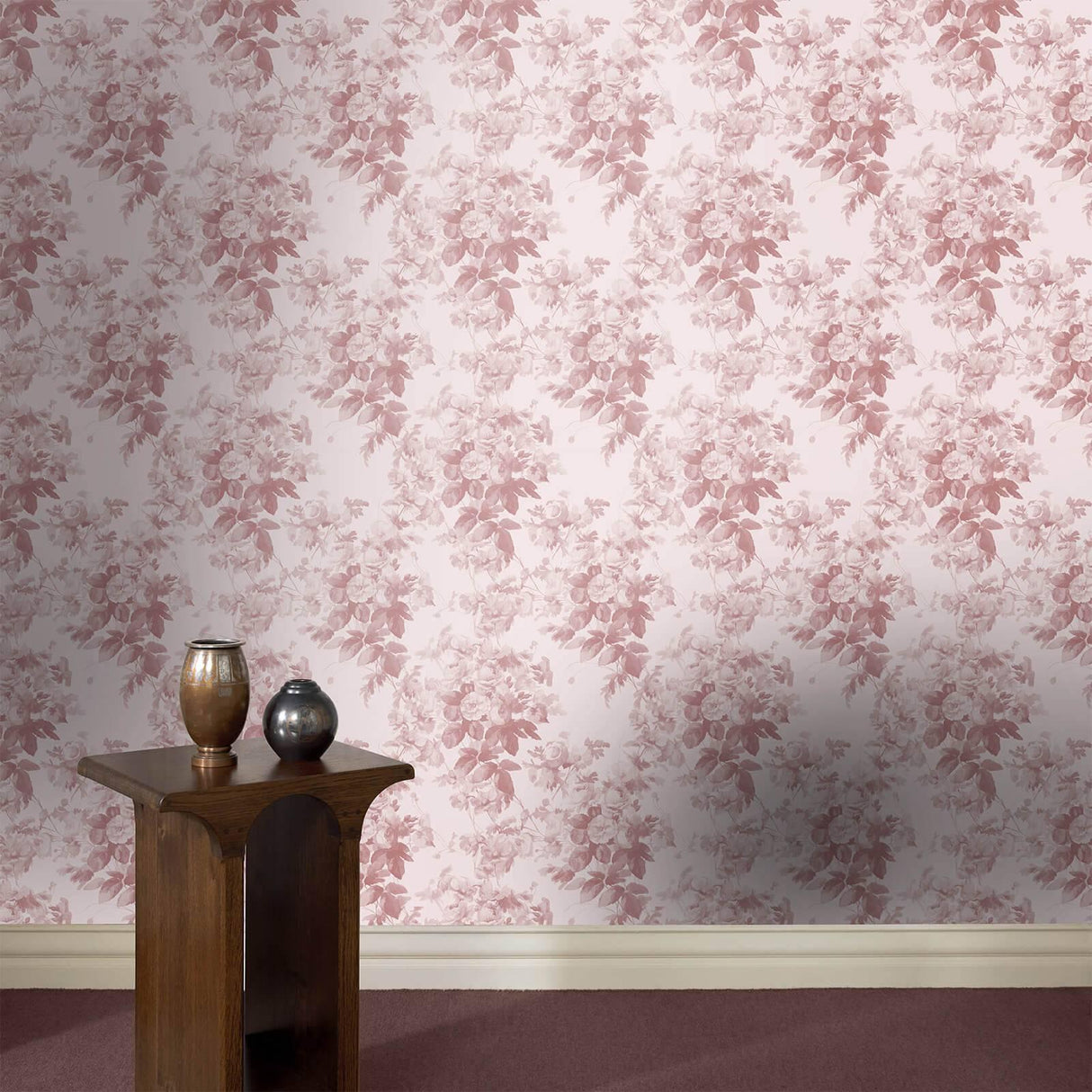 House of Hackney LONDON ROSE Traditional Wallpaper - Blush (32 feet and 9 inches - full roll)