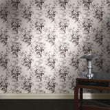 House of Hackney LONDON ROSE Traditional Wallpaper - Smoke Grey (32 feet and 9 inches - full roll)