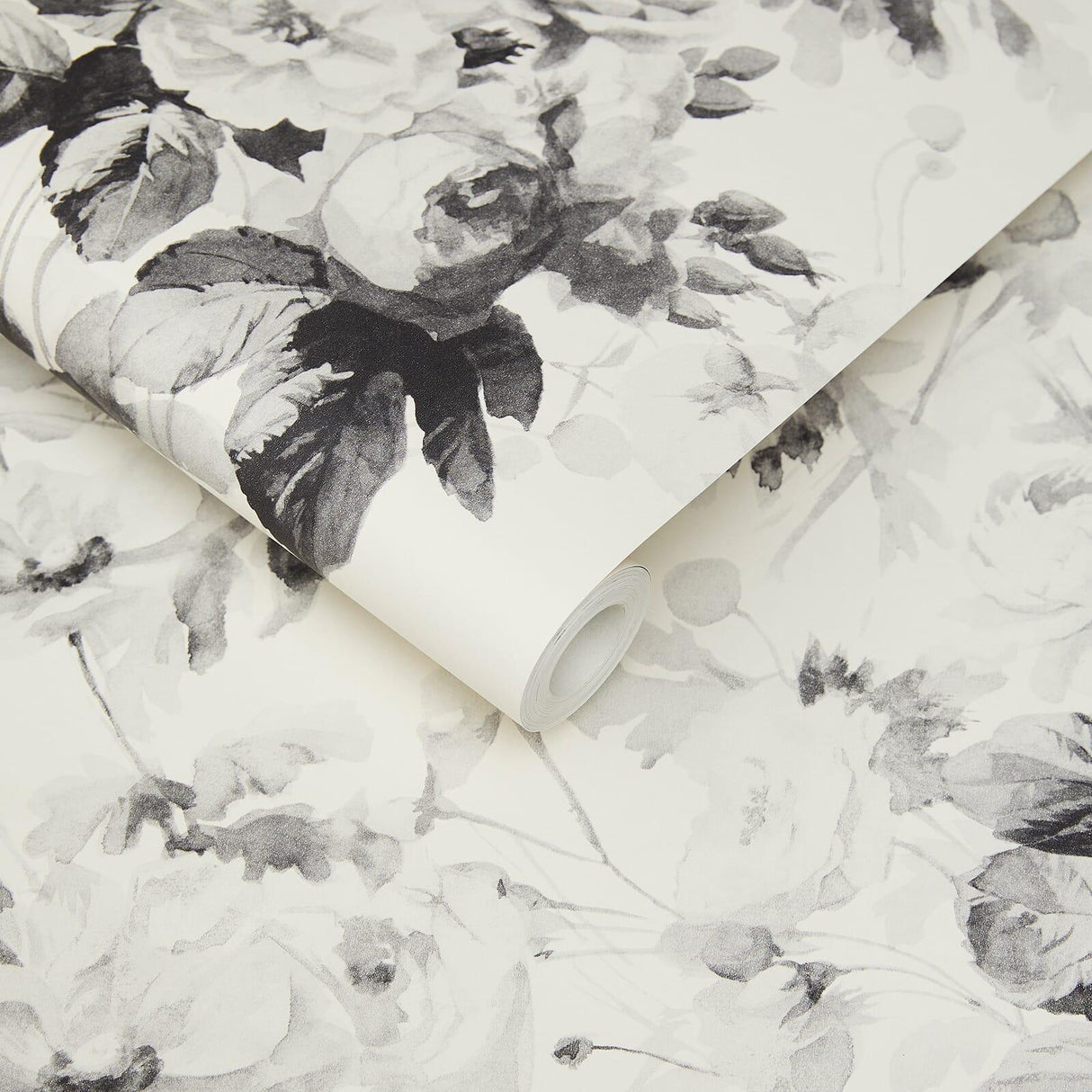House of Hackney LONDON ROSE Traditional Wallpaper - Smoke Grey (32 feet and 9 inches - full roll)
