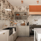 House of Hackney LONDON ROSE Traditional Wallpaper - Smoke Grey (32 feet and 9 inches - full roll)