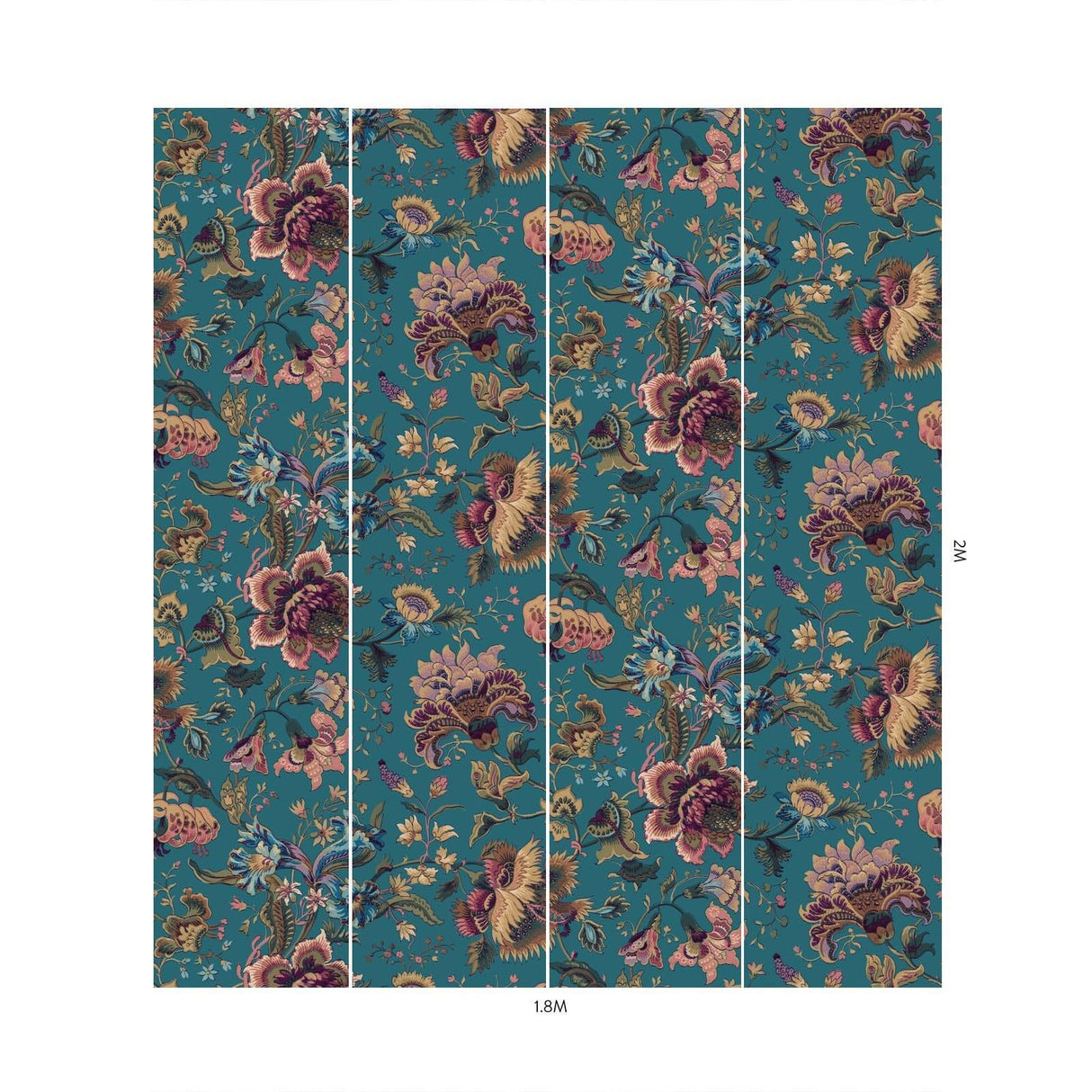 House of Hackney MAJORELLE Wallpaper - Azure (9'10" - full height)