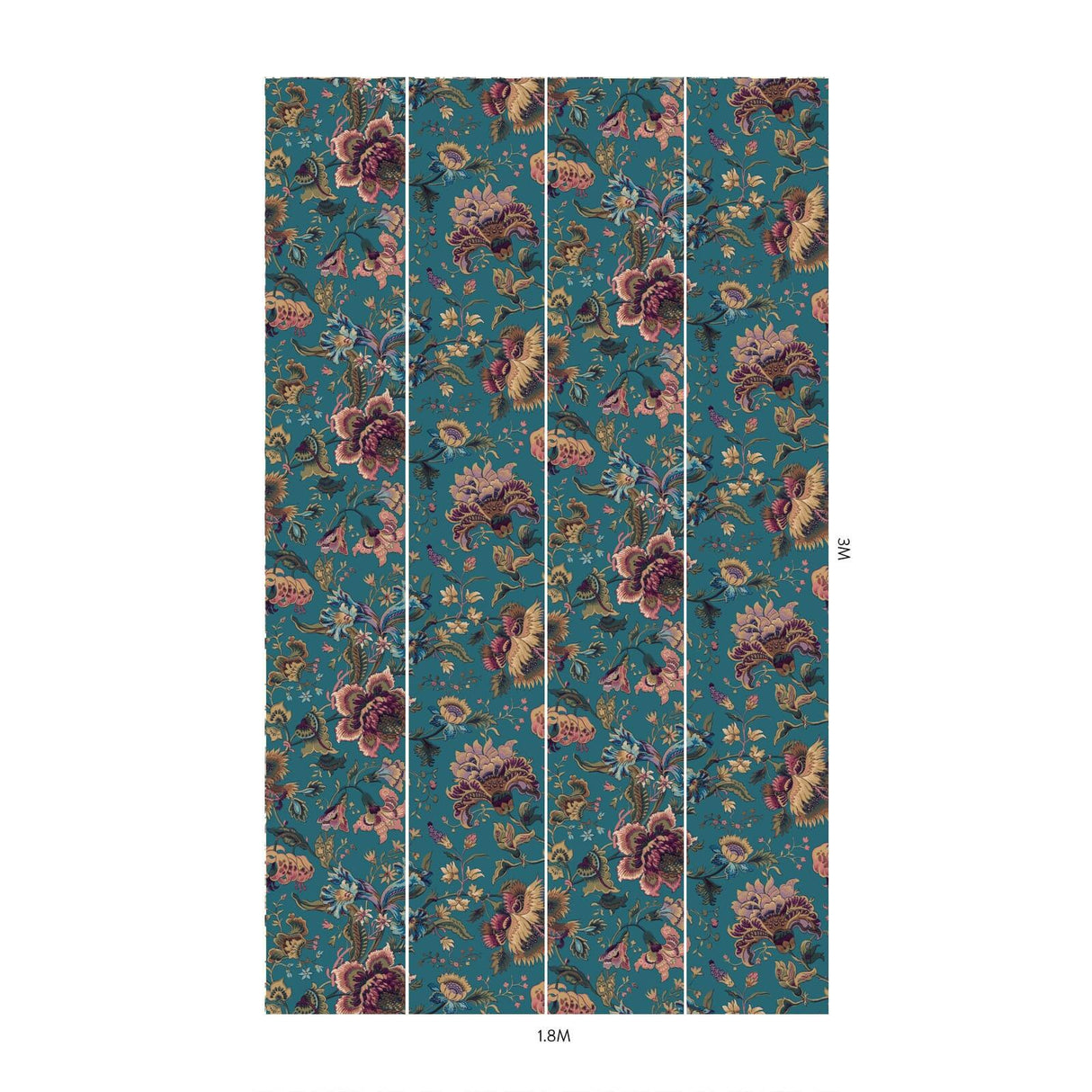House of Hackney MAJORELLE Wallpaper - Azure (9'10" - full height)