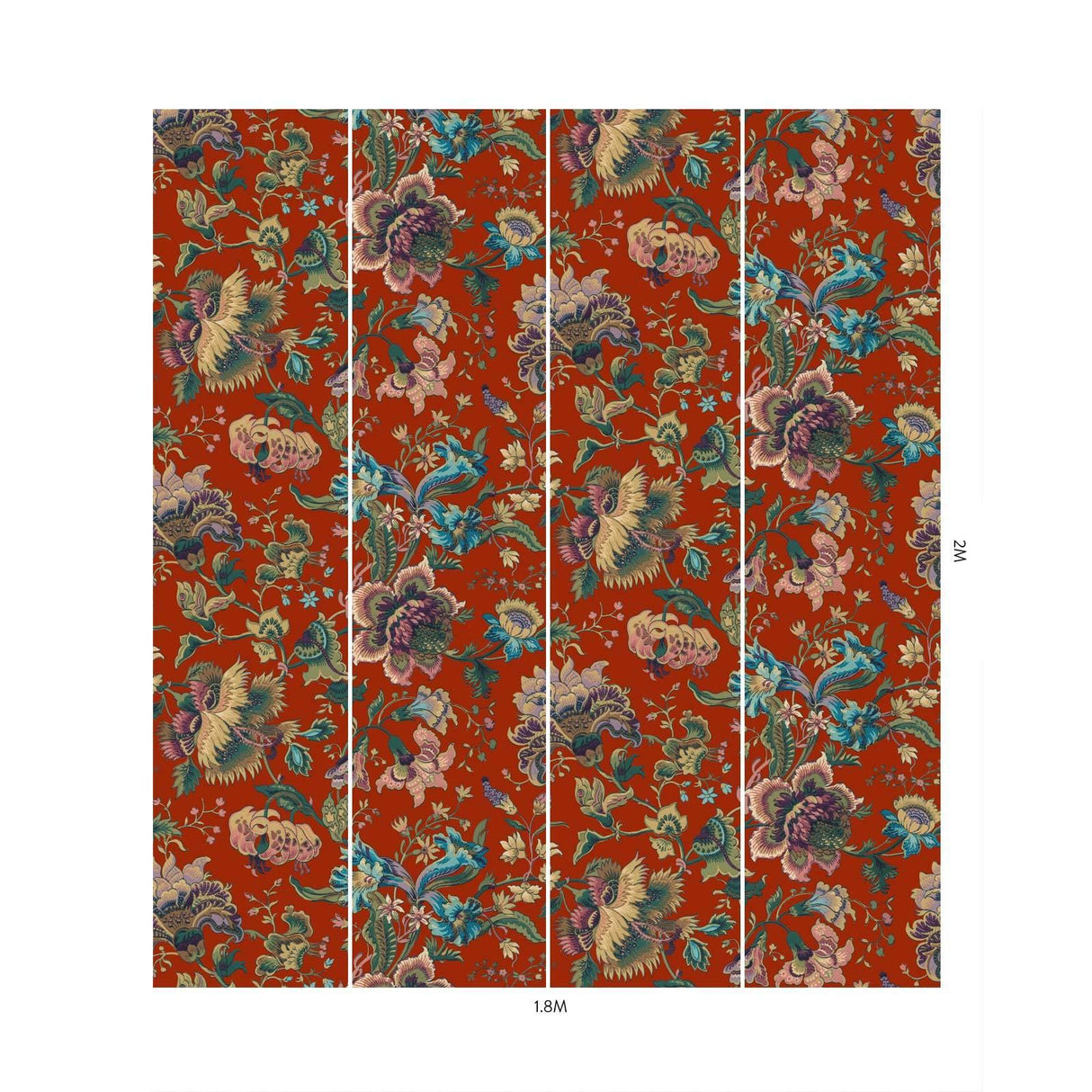 House of Hackney MAJORELLE Wallpaper - Henna (9'10" - full height)