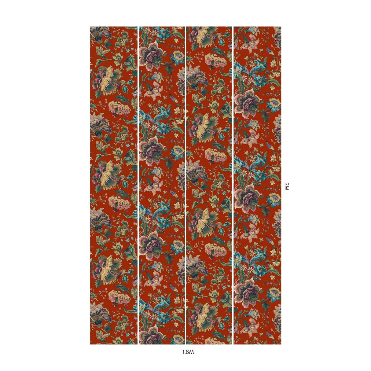 House of Hackney MAJORELLE Wallpaper - Henna (9'10" - full height)