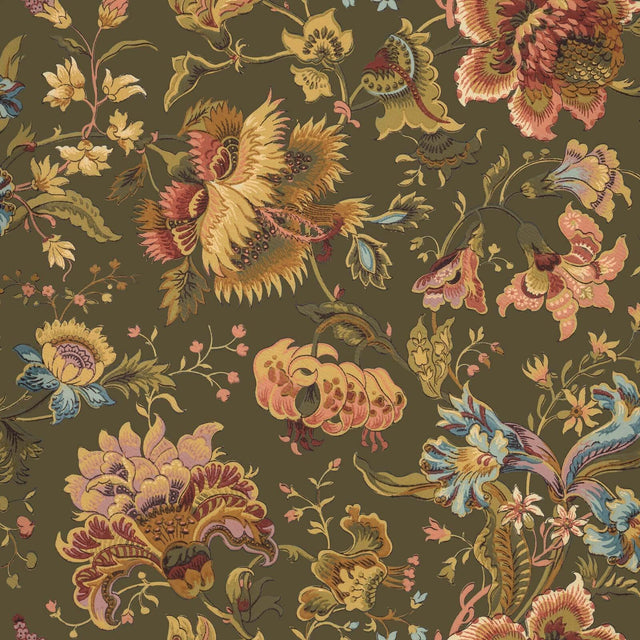 House of Hackney MAJORELLE Wallpaper - Moss Green (9'10" - full height)