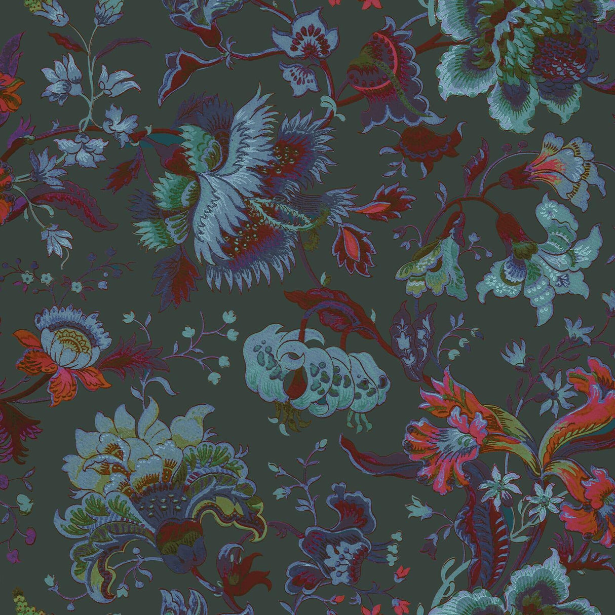 House of Hackney MAJORELLE Wallpaper - Petrol (9'10" - full height)