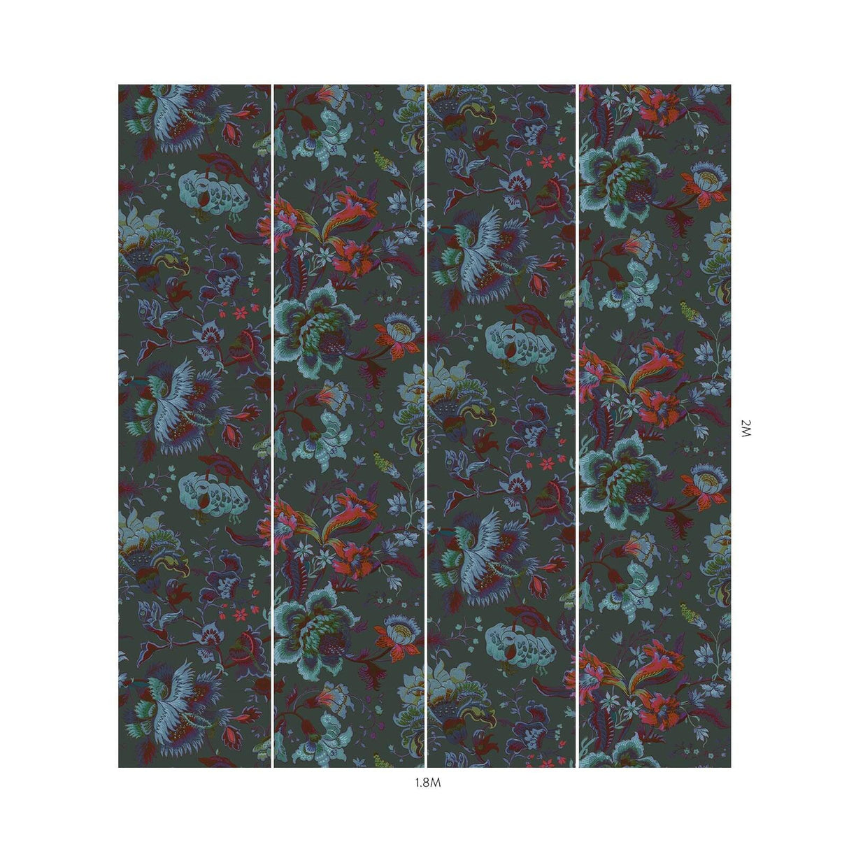 House of Hackney MAJORELLE Wallpaper - Petrol (9'10" - full height)