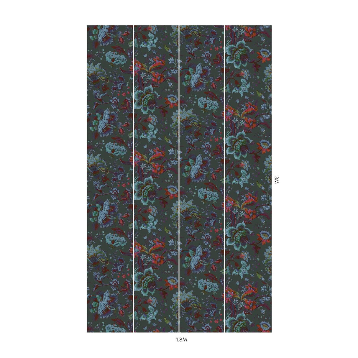 House of Hackney MAJORELLE Wallpaper - Petrol (9'10" - full height)