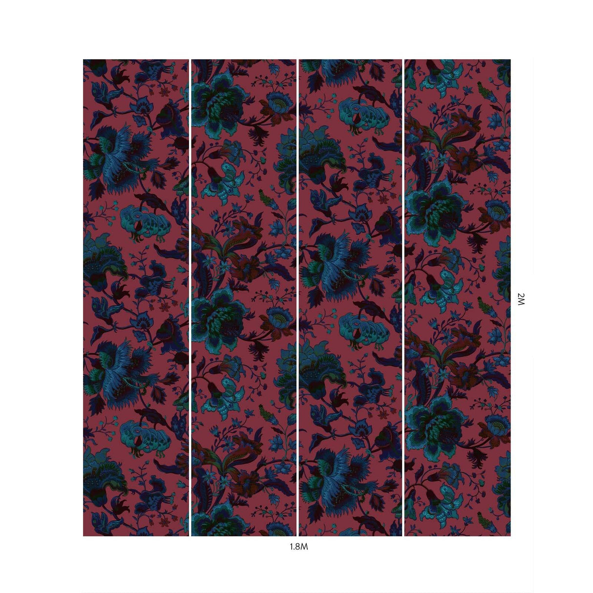 House of Hackney MAJORELLE Wallpaper - Viola Pink (9'10" - full height)