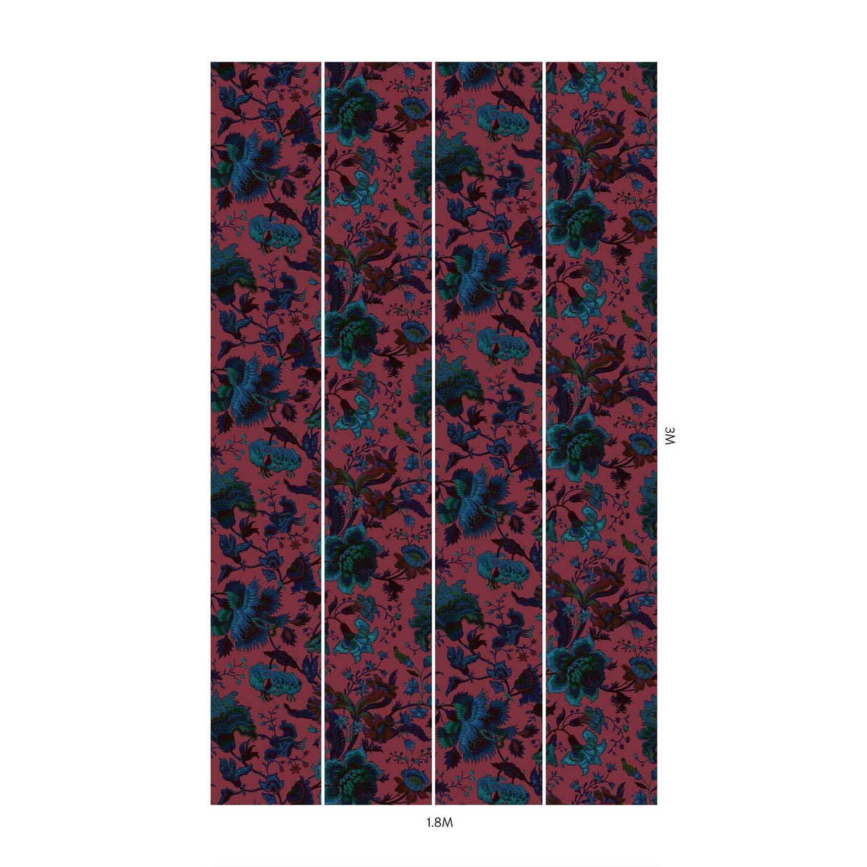 House of Hackney MAJORELLE Wallpaper - Viola Pink (9'10" - full height)