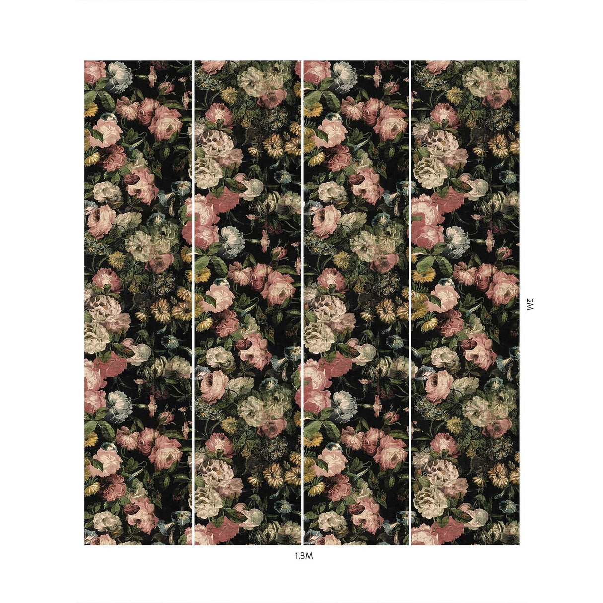 House of Hackney MIDNIGHT GARDEN Wallpaper - Multi (9'10" - full height)