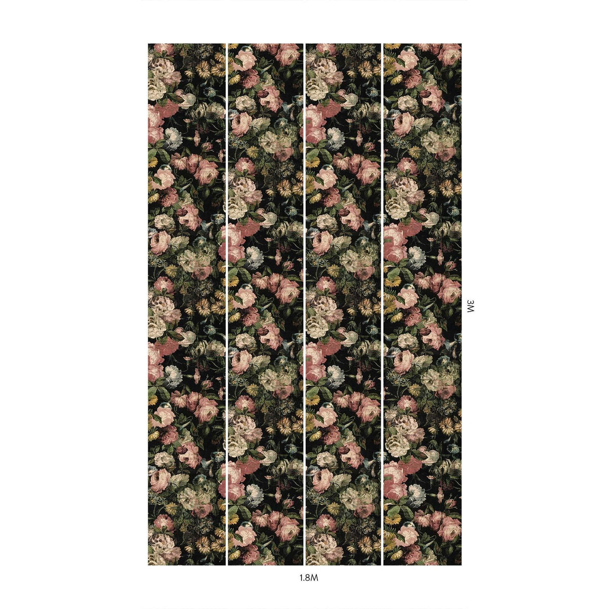 House of Hackney MIDNIGHT GARDEN Wallpaper - Multi (9'10" - full height)