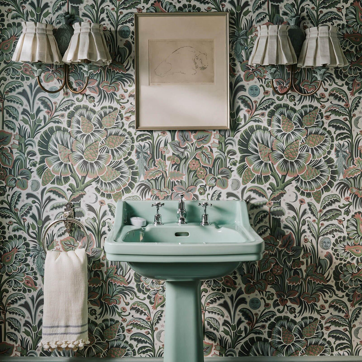 House of Hackney MOON GARDEN MAGNA Wallpaper - Tourmaline (9'10" - full height)