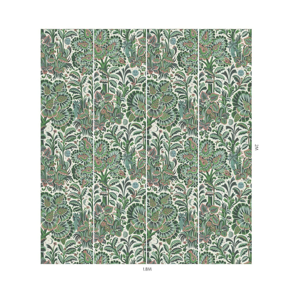 House of Hackney MOON GARDEN MAGNA Wallpaper - Tourmaline (9'10" - full height)