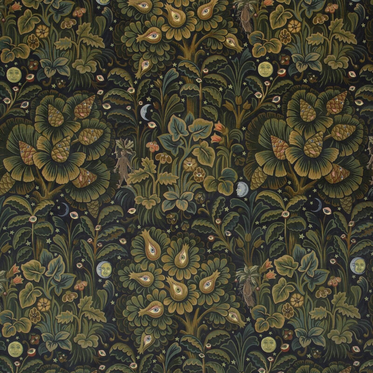 House of Hackney MOON GARDEN Wallpaper - Midnight (9'10" - full height)
