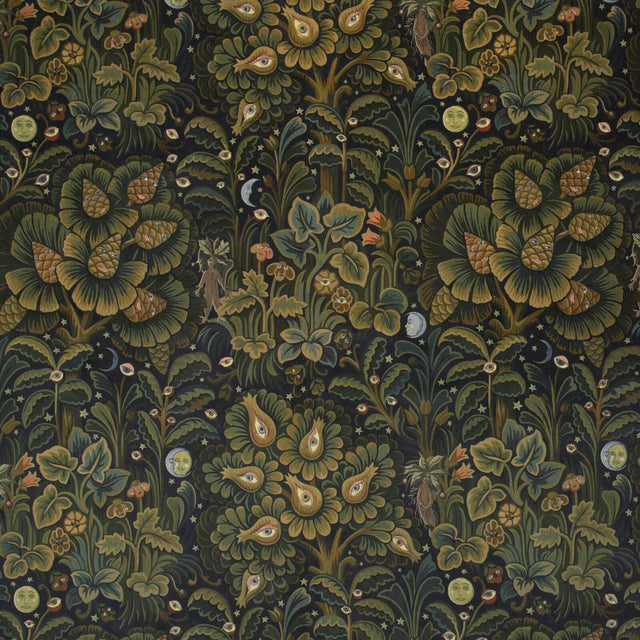 House of Hackney MOON GARDEN Wallpaper - Midnight (9'10" - full height)