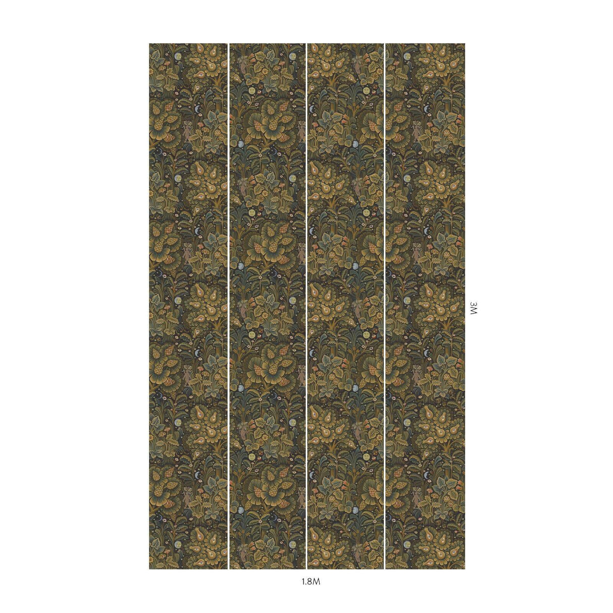 House of Hackney MOON GARDEN Wallpaper - Midnight (9'10" - full height)