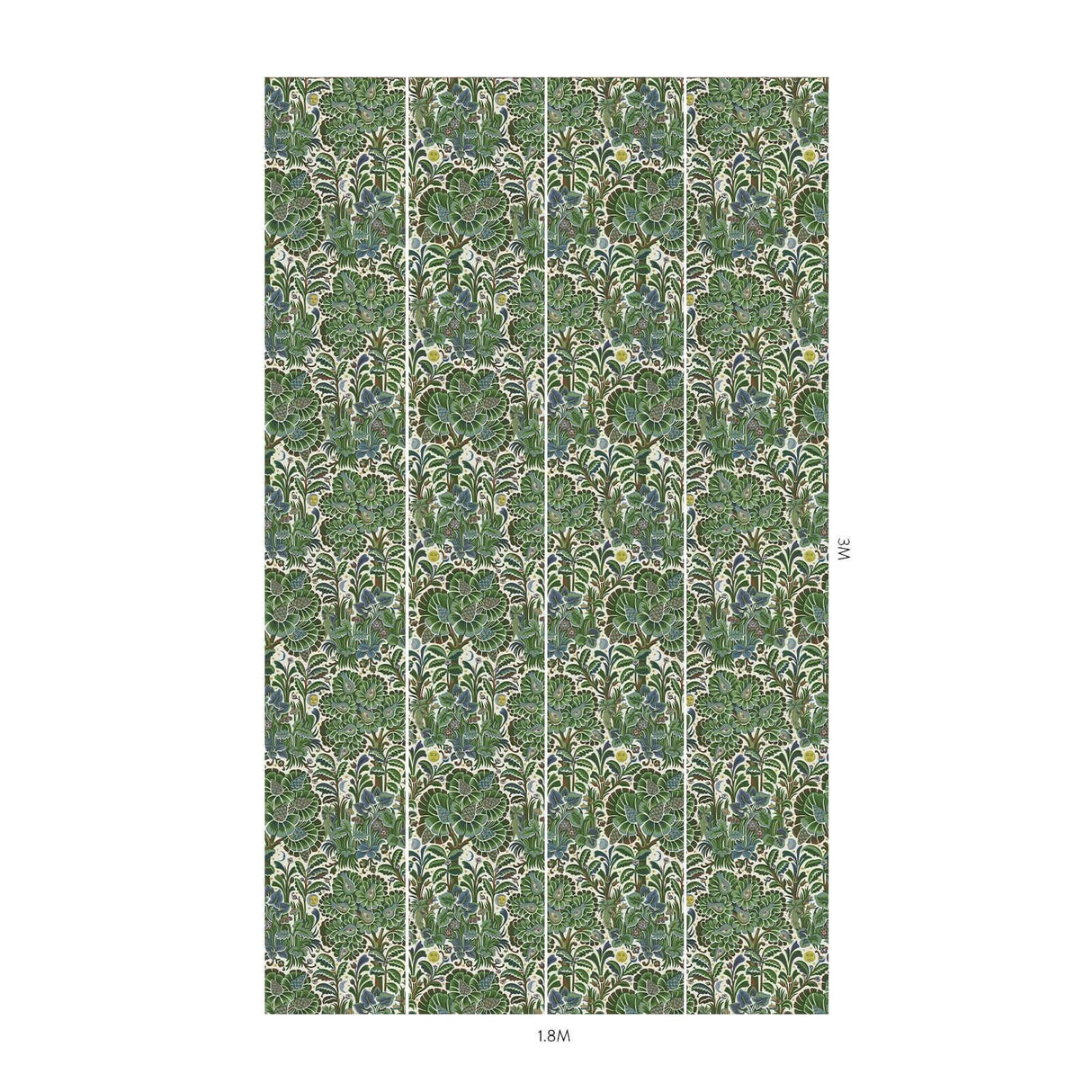 House of Hackney MOON GARDEN Wallpaper - Verde (9'10" - full height)