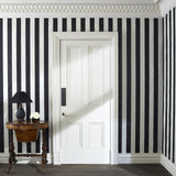House of Hackney MONO STRIPE Wallpaper - Off Black/Oyster (9'10" - full height)
