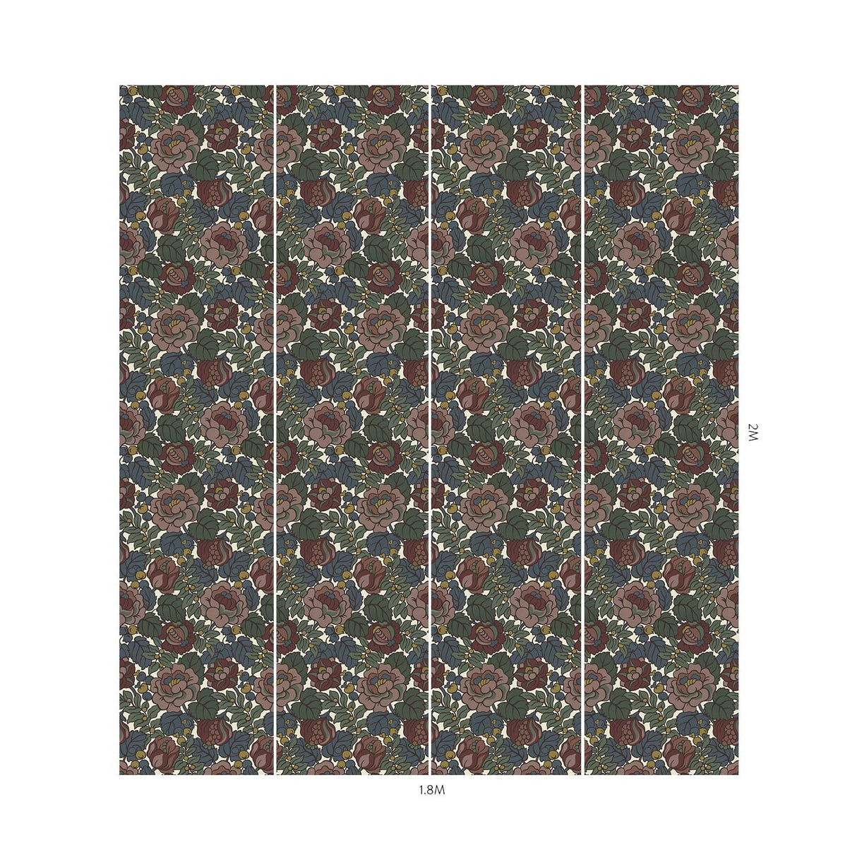 House of Hackney NAVARINO Wallpaper - Carnelian (9'10" - full height)
