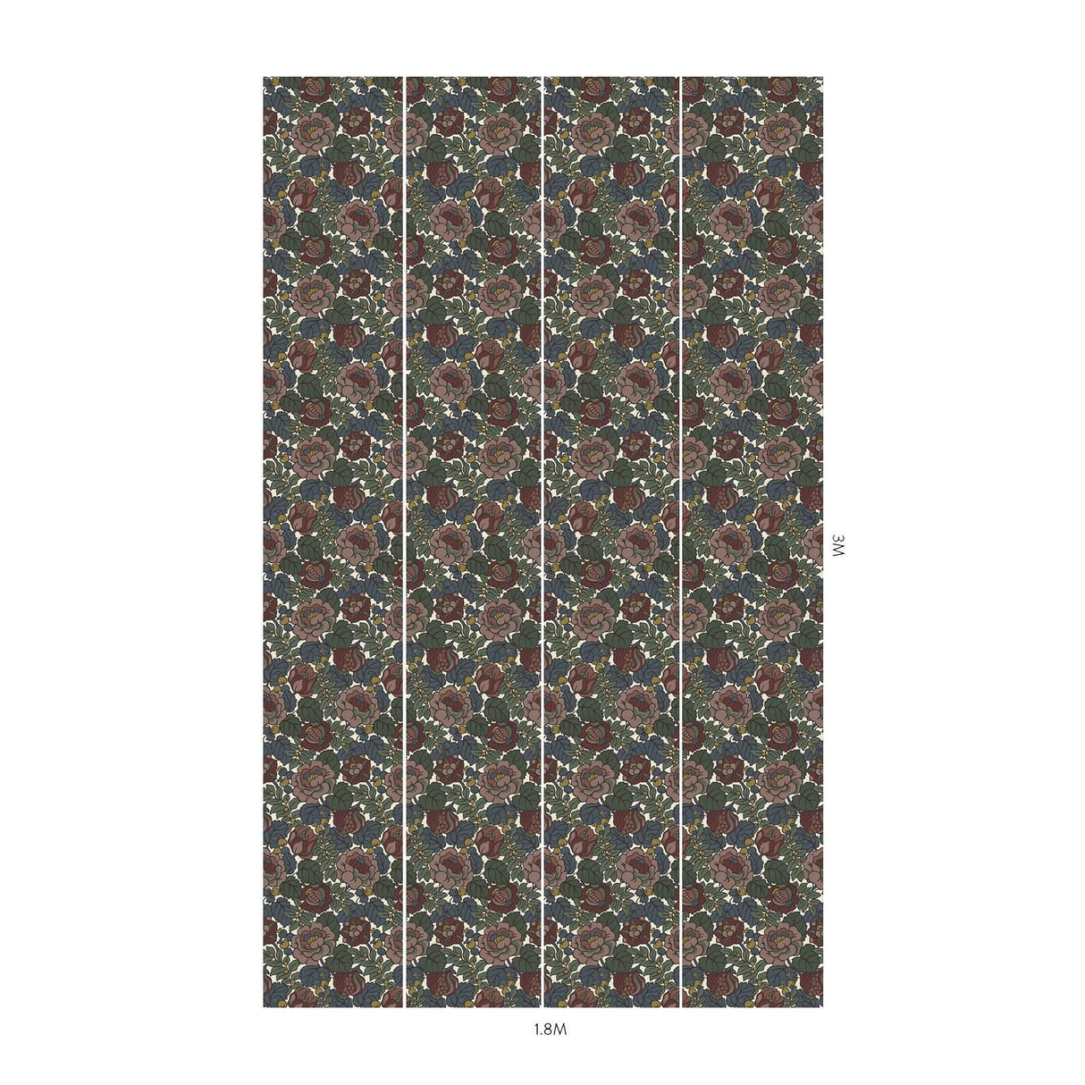 House of Hackney NAVARINO Wallpaper - Carnelian (9'10" - full height)