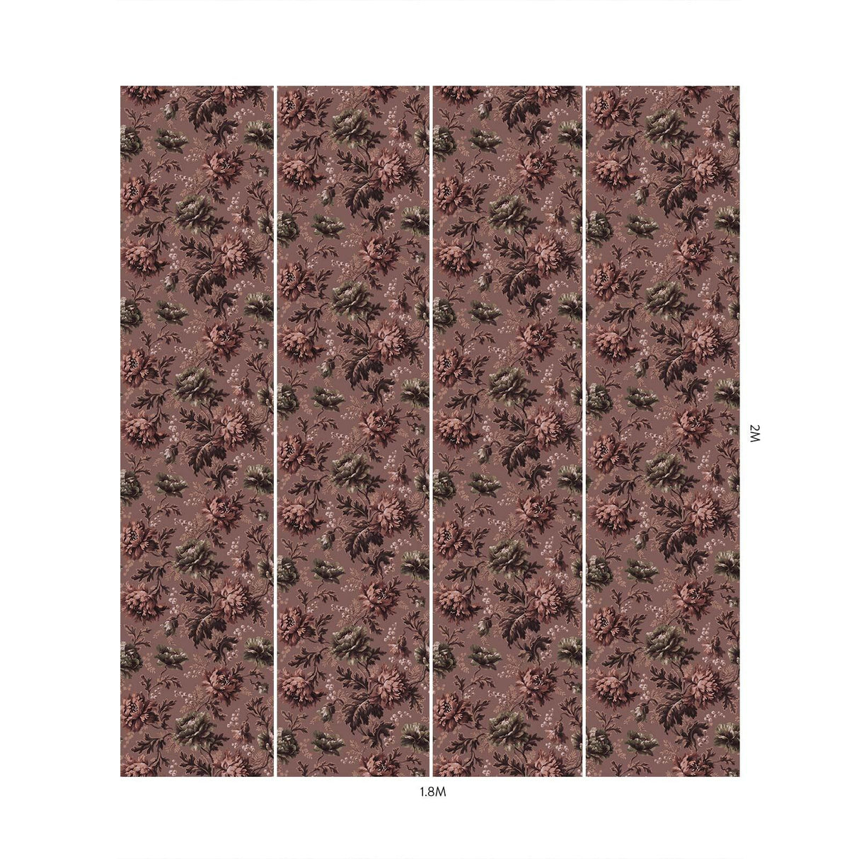 House of Hackney OPIA Wallpaper - Old Rose (9'10" - full height)