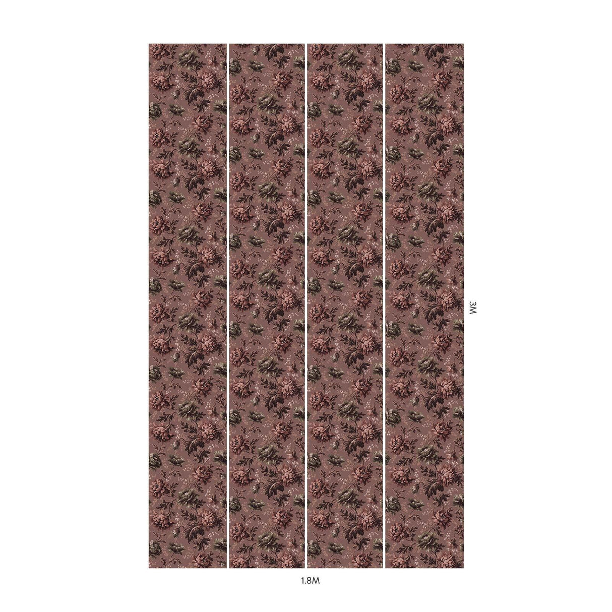 House of Hackney OPIA Wallpaper - Old Rose (9'10" - full height)