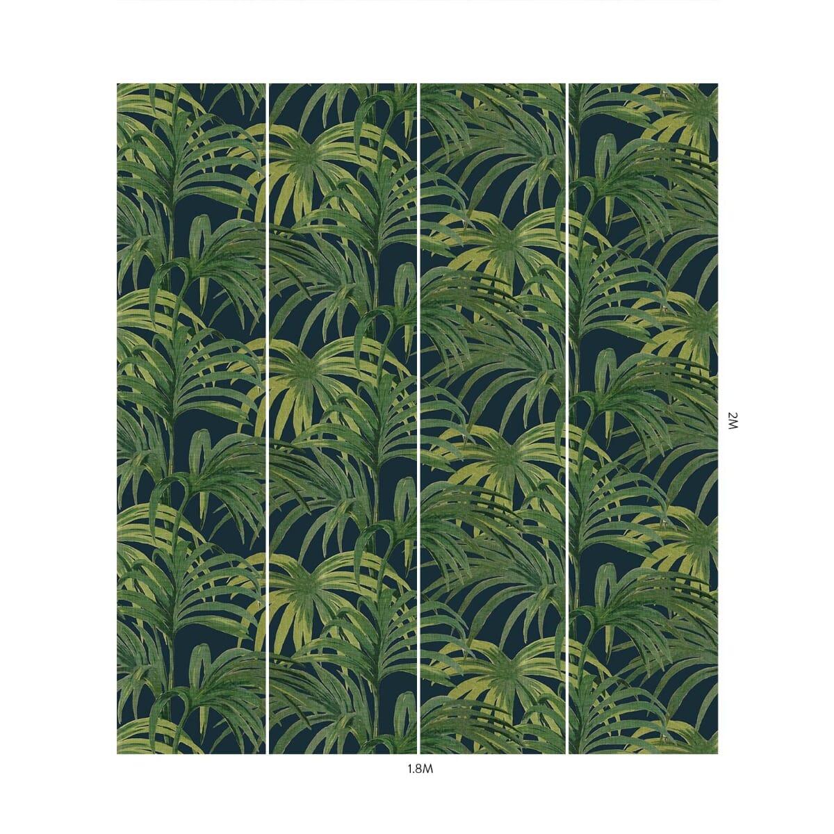 House of Hackney PALMERAL MAGNA Wallpaper - Midnight Green (9'10" - full height)