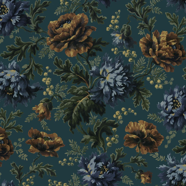House of Hackney OPIA Wallpaper - Petrol (9'10" - full height)