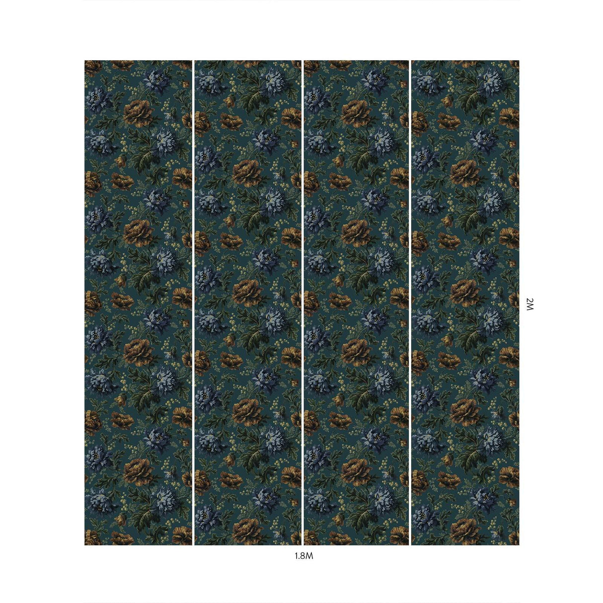 House of Hackney OPIA Wallpaper - Petrol (9'10" - full height)