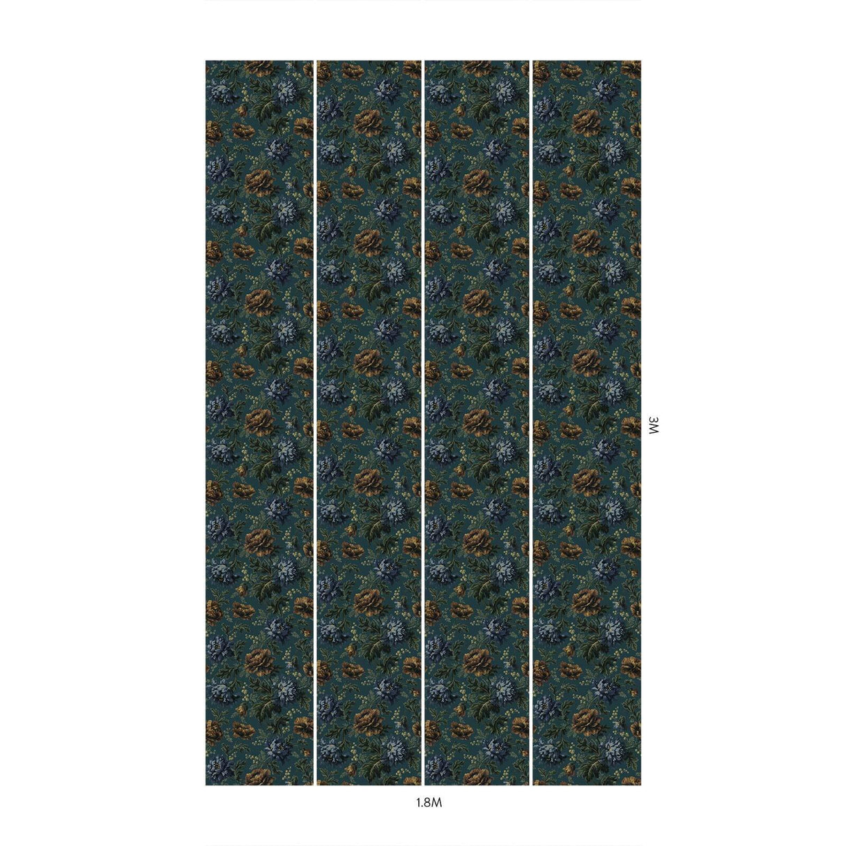 House of Hackney OPIA Wallpaper - Petrol (9'10" - full height)