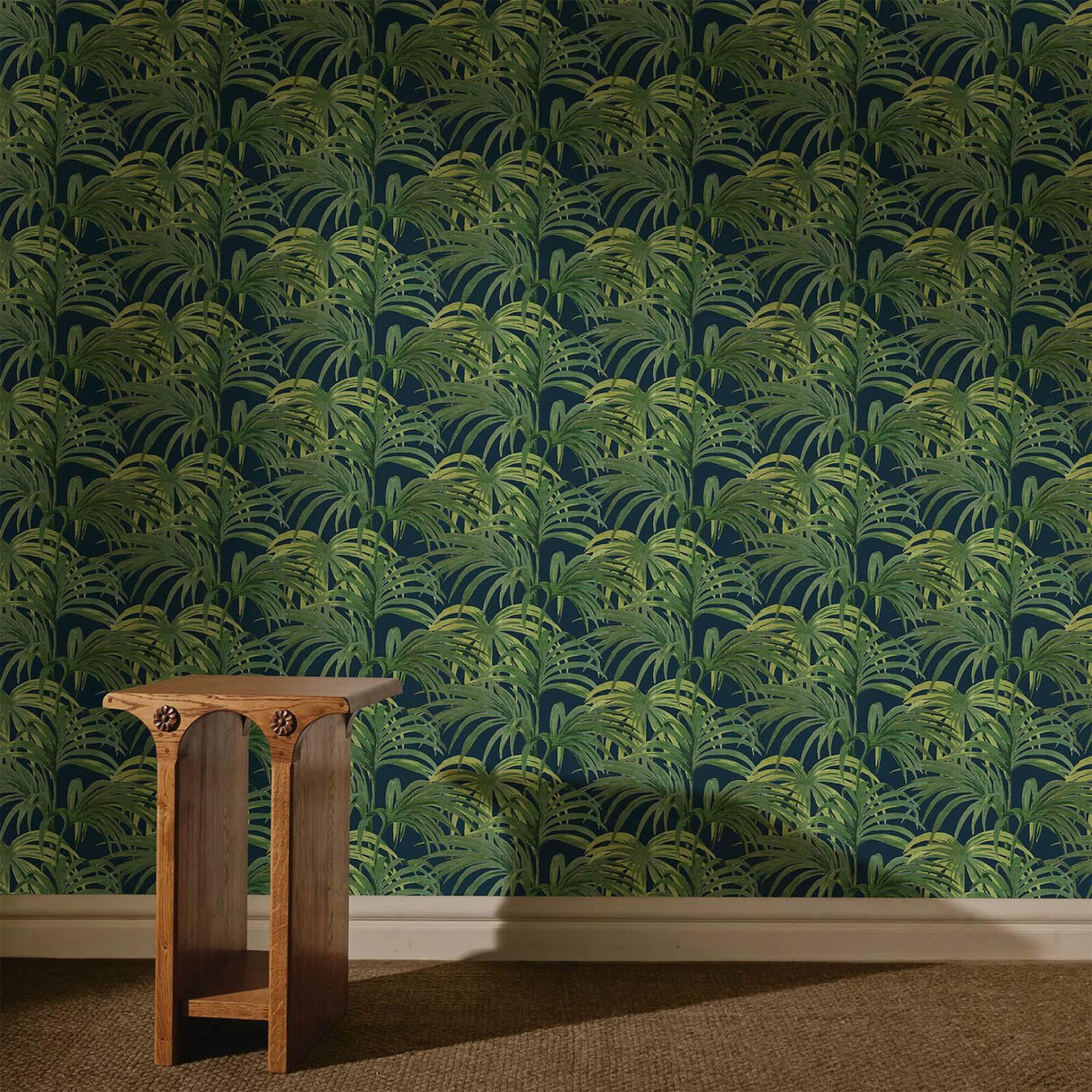 House of Hackney PALMERAL Wallpaper - Midnight & Green (9'10" - full height)