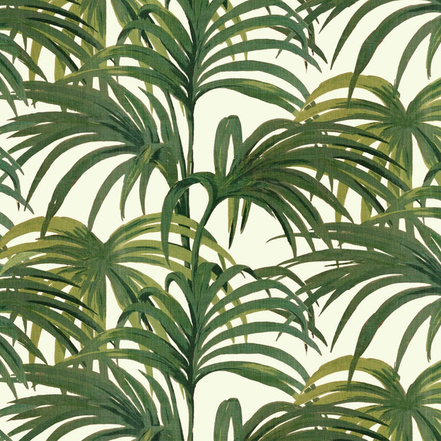 House of Hackney PALMERAL Wallpaper - Off White & Green (9'10" - full height)