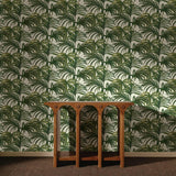 House of Hackney PALMERAL Wallpaper - Off White & Green (9'10" - full height)