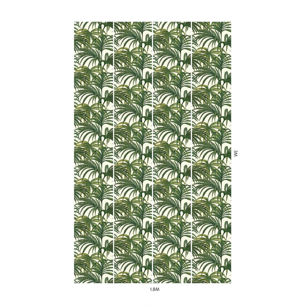 House of Hackney PALMERAL Wallpaper - Off White & Green (9'10" - full height)