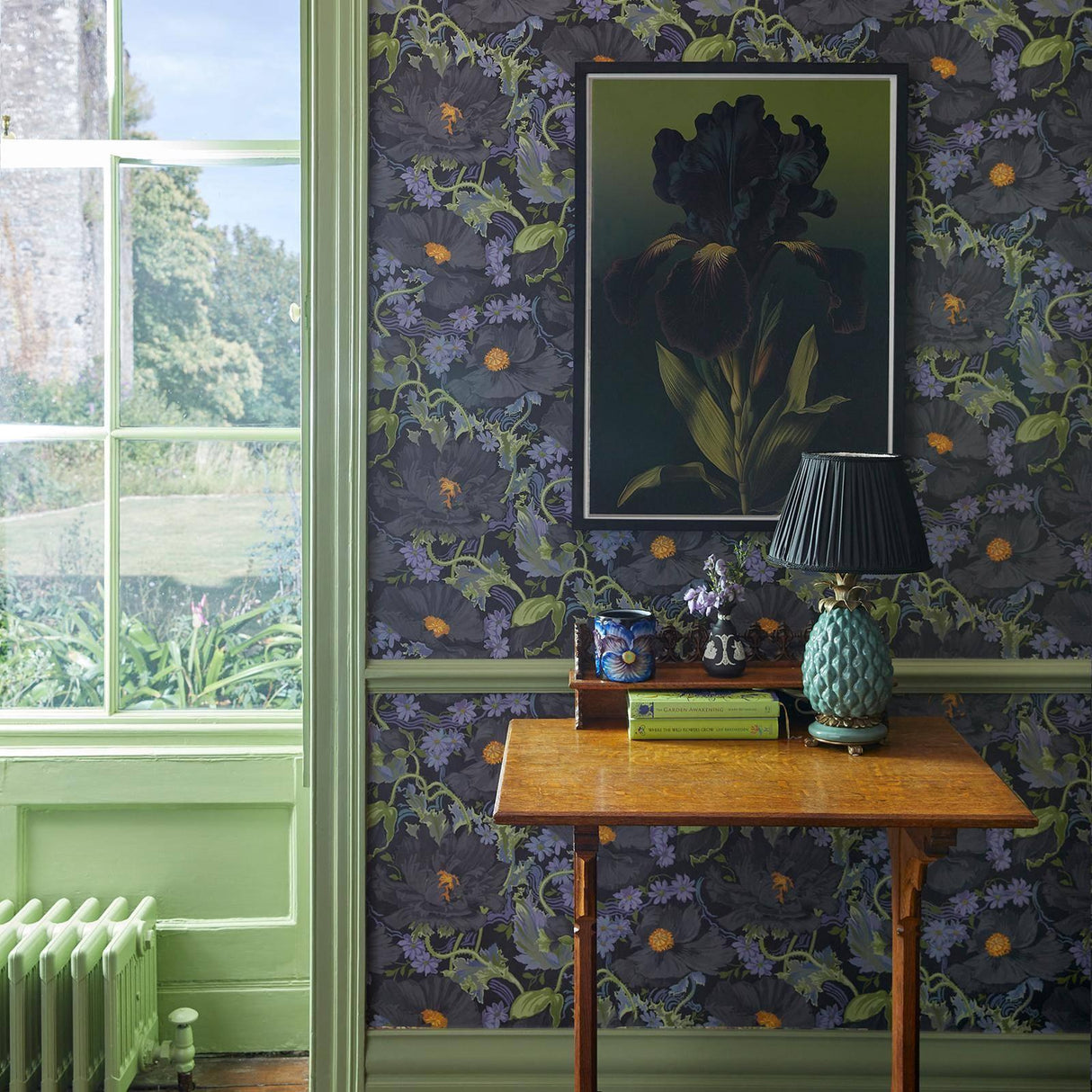 House of Hackney PAPAVERA Wallpaper - Noir (9'10" - full height)