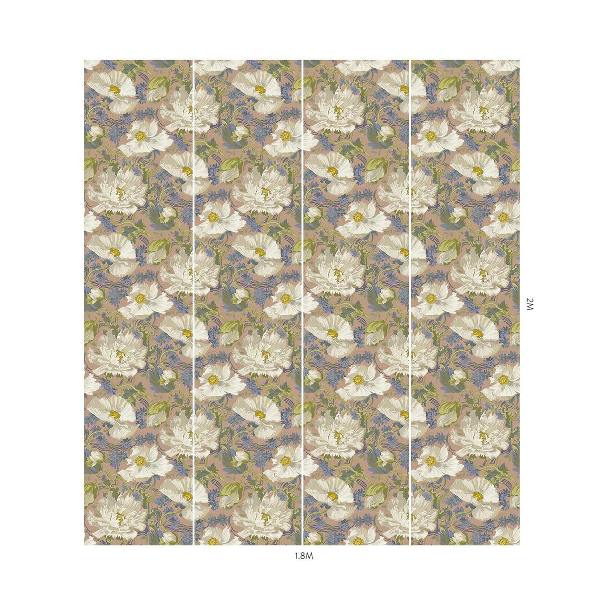 House of Hackney PAPAVERA Wallpaper - Tourmaline (9'10" - full height)