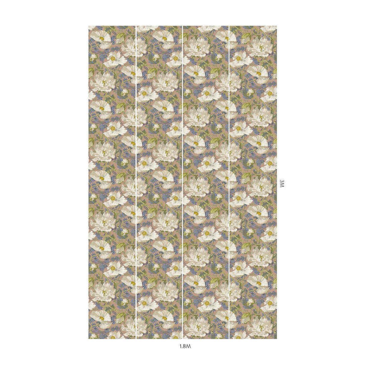 House of Hackney PAPAVERA Wallpaper - Tourmaline (9'10" - full height)