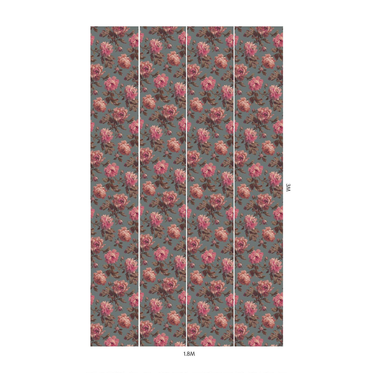 House of Hackney PEONEDEN Wallpaper - Chinois Green (9'10" - full height)