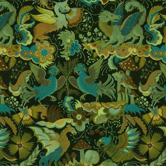 House of Hackney PHANTASIA Wallpaper - Emerald Green (9'10" - full height)