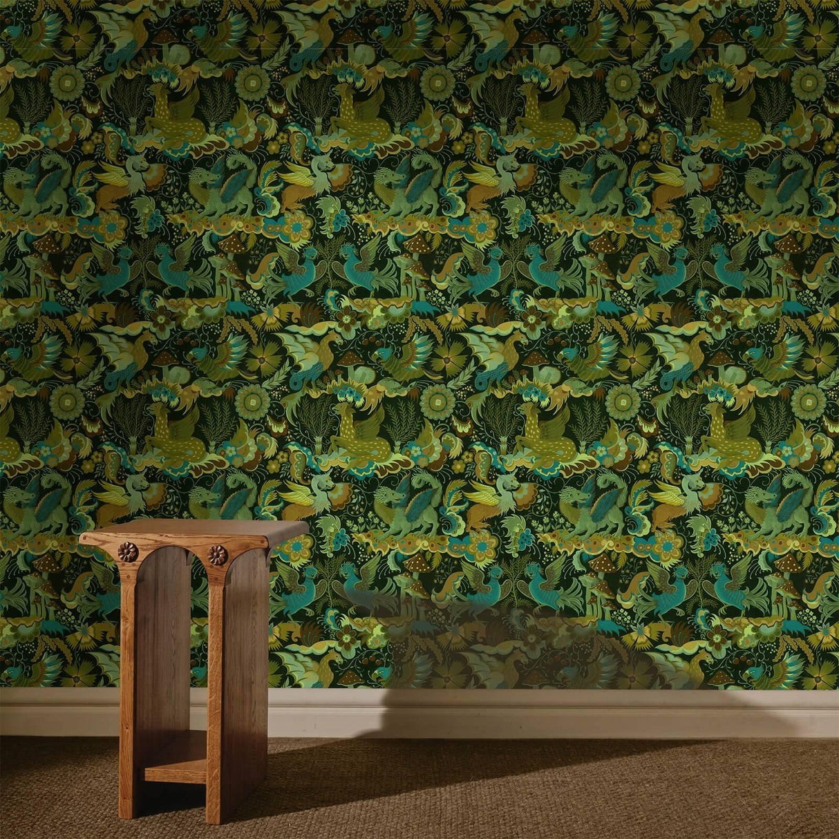House of Hackney PHANTASIA Wallpaper - Emerald Green (9'10" - full height)
