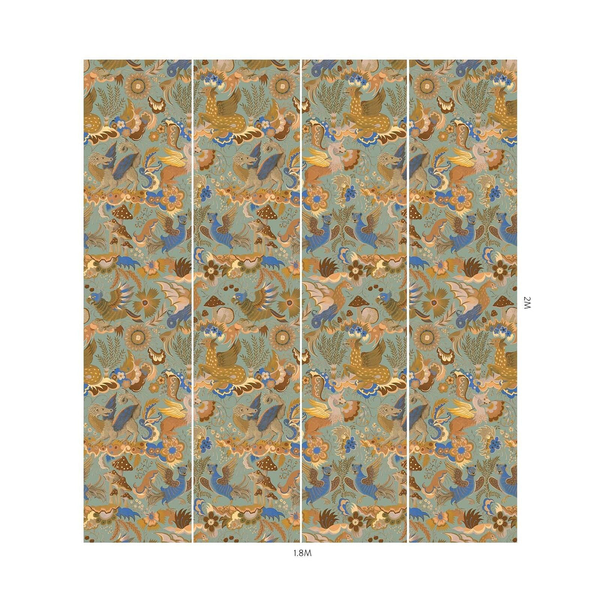 House of Hackney PHANTASIA Wallpaper - Jadeite (9'10" - full height)