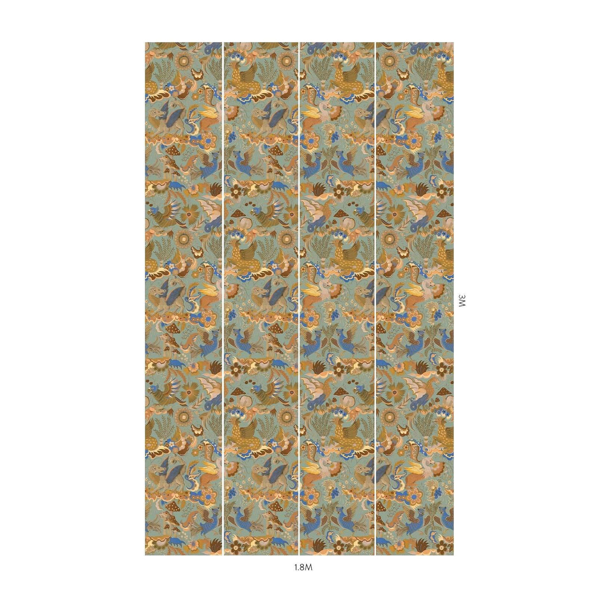 House of Hackney PHANTASIA Wallpaper - Jadeite (9'10" - full height)