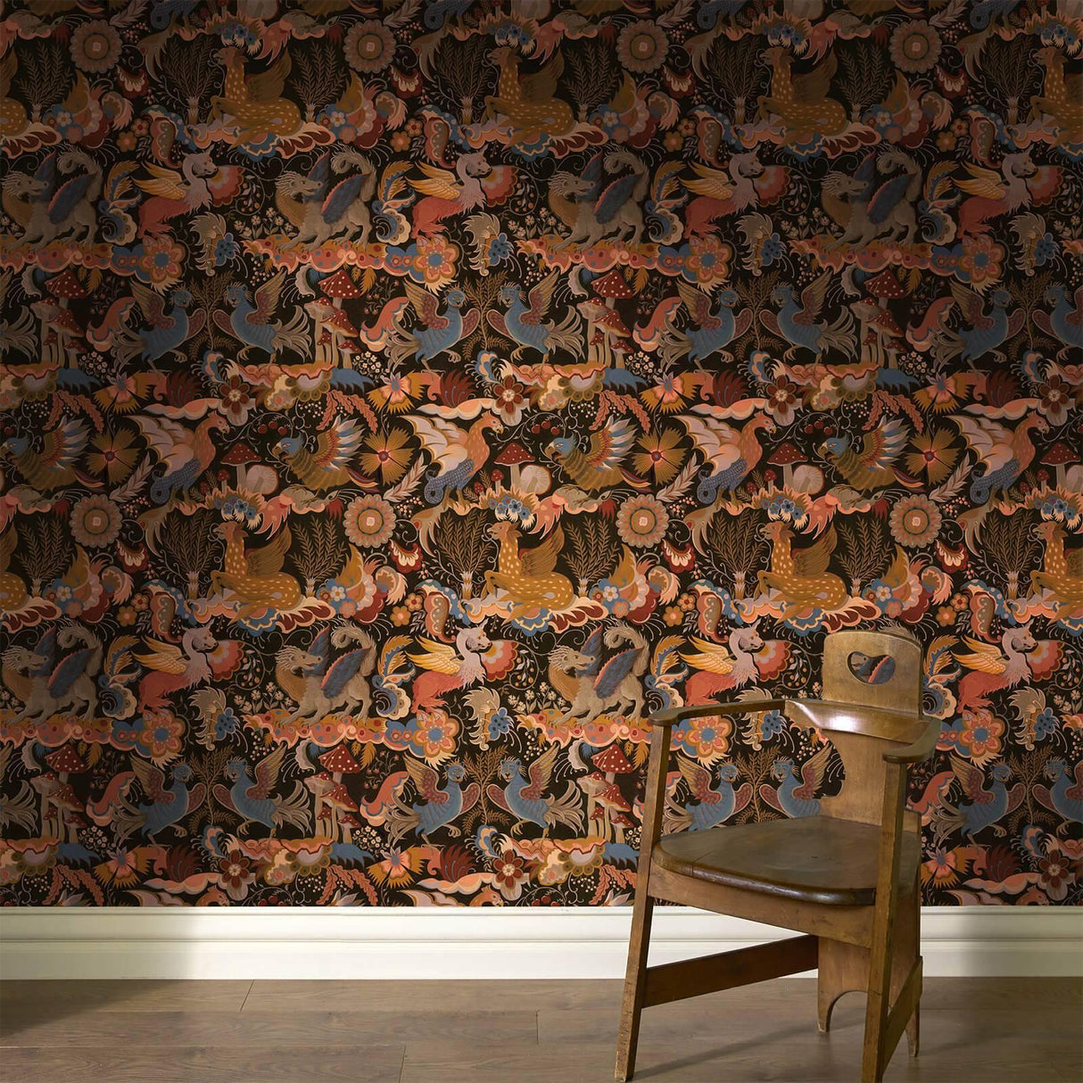 House of Hackney PHANTASIA Wallpaper - Selenite Orange (9'10" - full height)