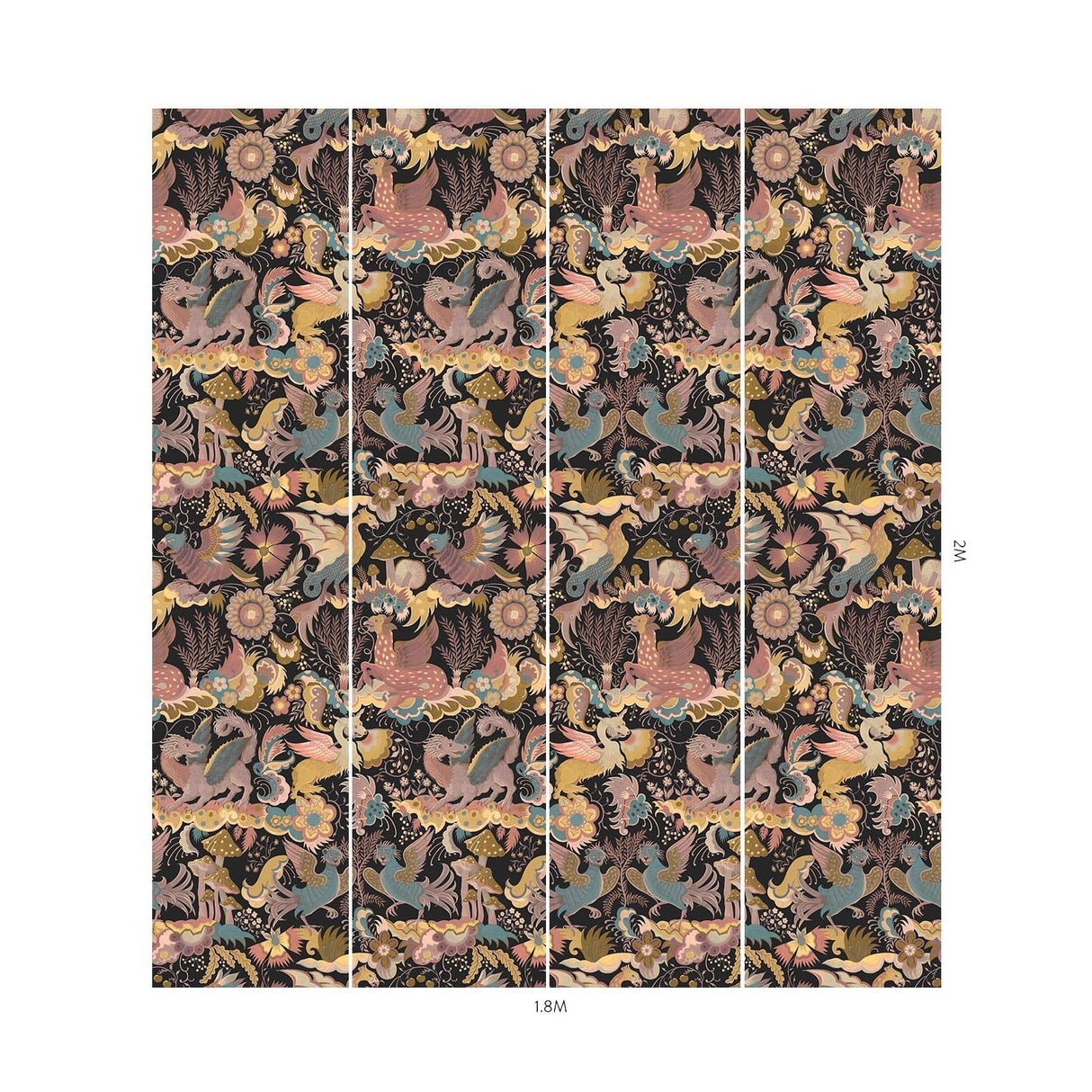 House of Hackney PHANTASIA Wallpaper - Noir (9'10" - full height)