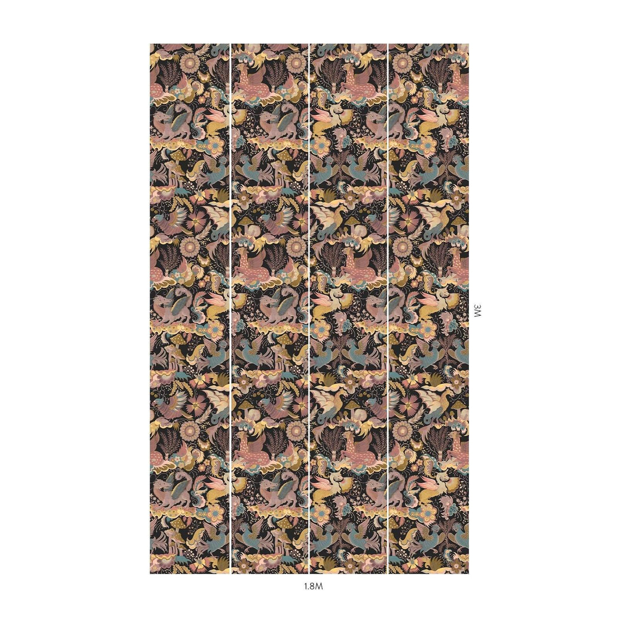 House of Hackney PHANTASIA Wallpaper - Noir (9'10" - full height)