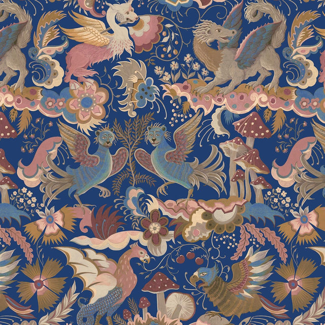 House of Hackney PHANTASIA Wallpaper - Sapphire (9'10" - full height)