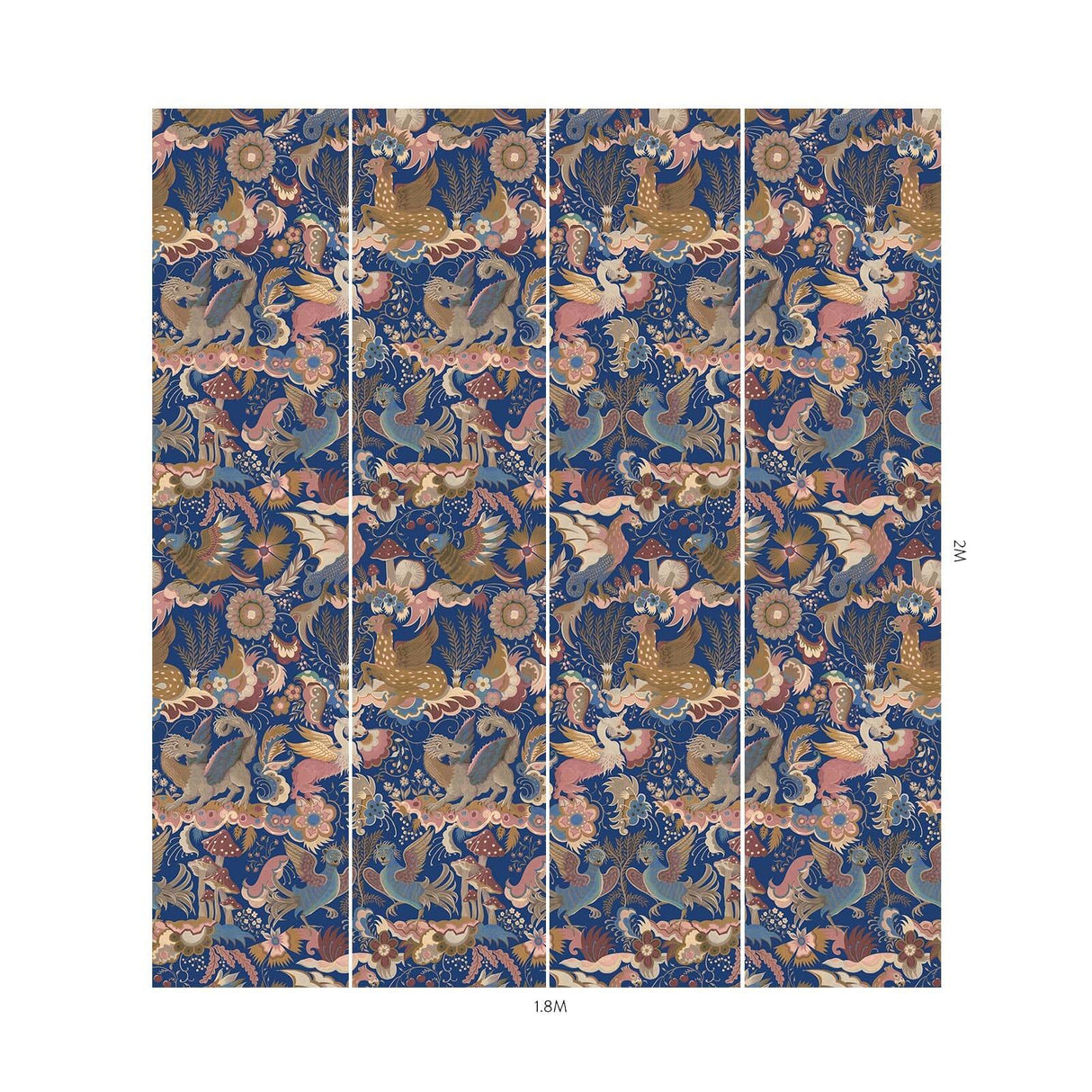 House of Hackney PHANTASIA Wallpaper - Sapphire (9'10" - full height)